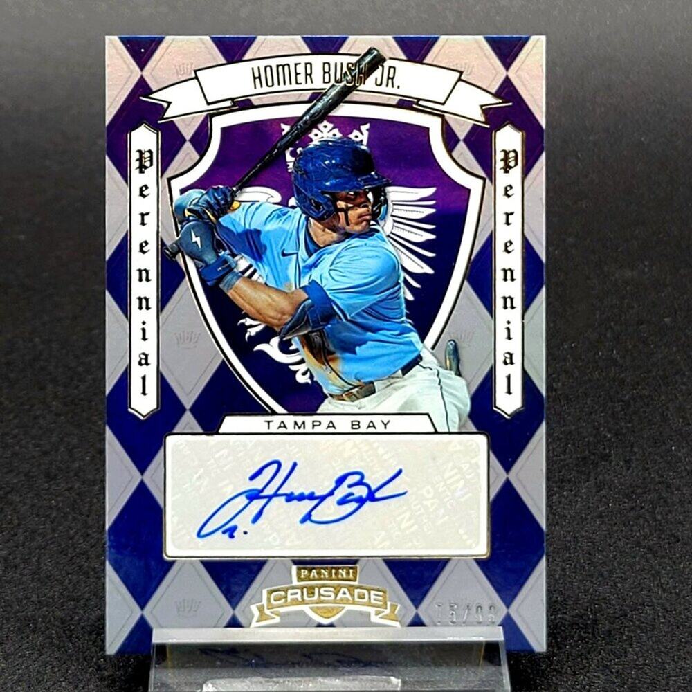 2025 Homer Bush Jr. 75/99 Auto Perennial Prospects Tampa Bay Rays Top Prospect